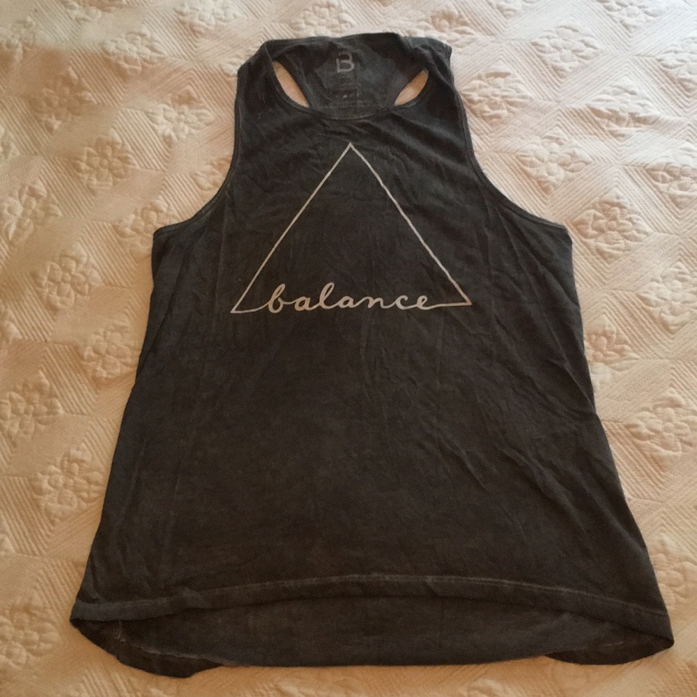 Barre3 balance gray tank top size small